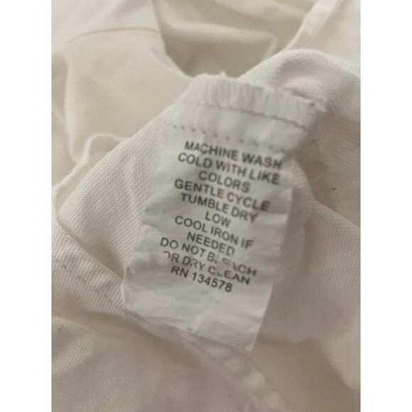 Vineyard Vines White Dress Shirt Button Down Pink Whale Shep Ian Size 10 Medium - Picture 7 of 9